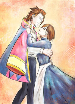 Colored | Simple BG | Couple | Custom Size
